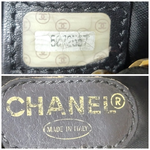 Authentic Chanel Vintage Caviar Leather Sac Shopping Shoulder Bag Black - Picture 10 of 16